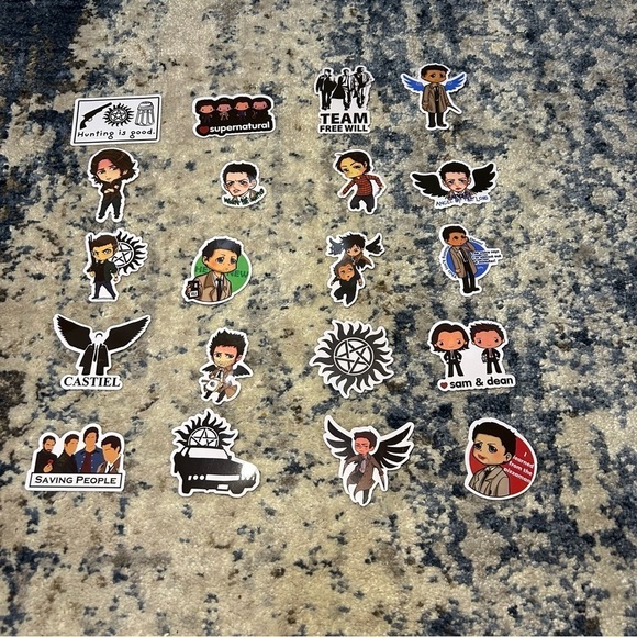 Supernatural 20 No Repeat Stickers - Picture 1 of 7
